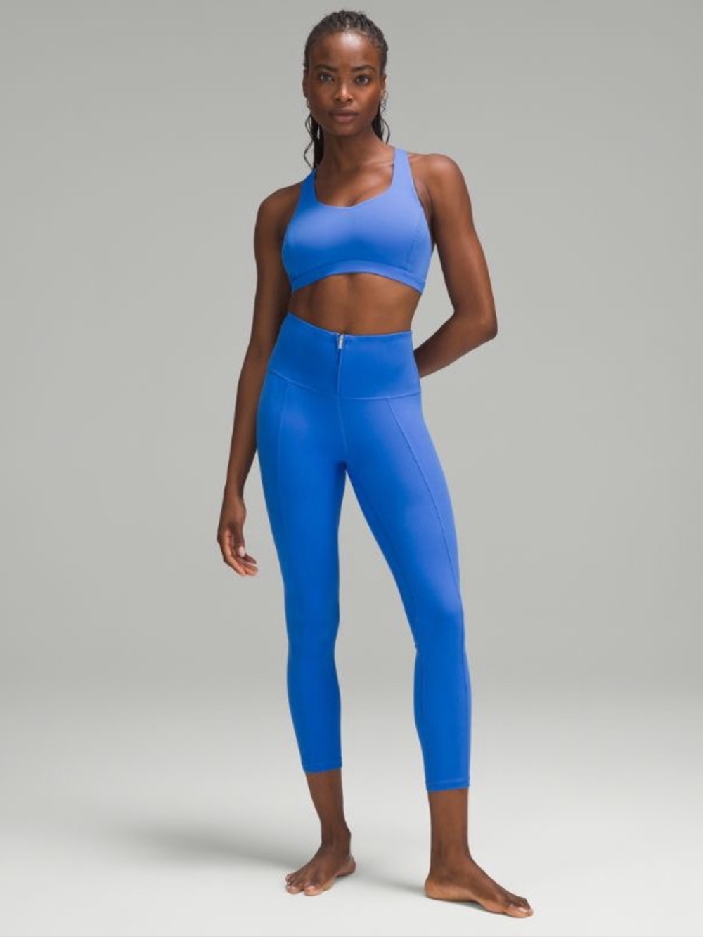 Lululemon Align Blue High Waist Zip Front Leggings 2
